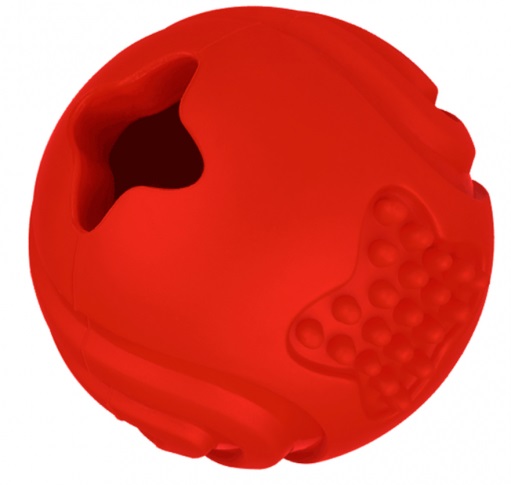 Игрушка MR.Kranch для собак Мяч 6.5см красный с ароматом бекона