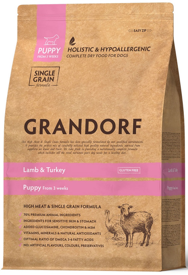 GRANDORF Lamb&Rice Puppy ягнёнок с индейкой для щенков