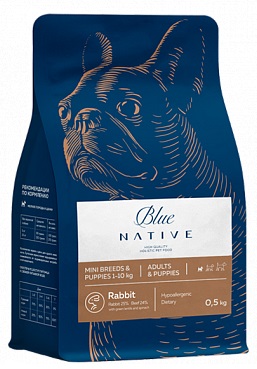 BLUE NATIVE HOLISTIC RABBIT сухой корм для щенков и собак мелких пород кролик