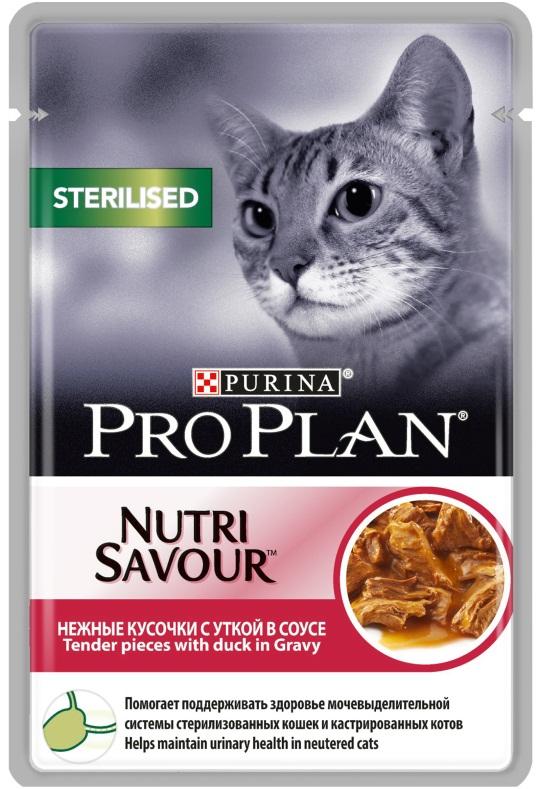 Кусочки в соусе ProPlan Steriliseid с уткой