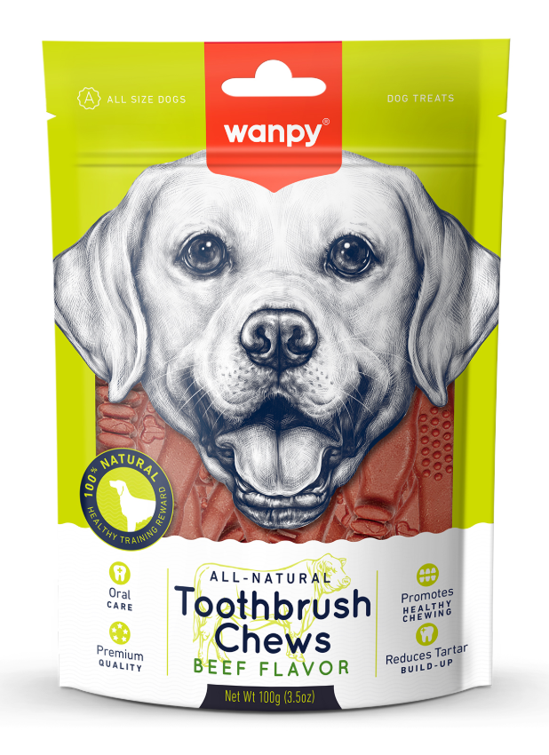 Wanpy Dog Лакомство. Зубные щетки со вкусом говядины 100 г