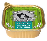 ZooRing. Консервы для кошек кусочки в желе Морской коктейль.