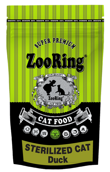 ZooRing. Sterilized Cat Duck. Для стерилизованных кошек. С уткой.