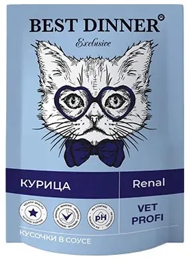 Бэст Диннер Exclusive Vet Profi Пауч диета для кошек Renal с Курицей