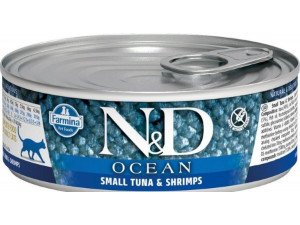 Farmina N&D OCEAN, консервы для кошек, тунец с креветками, 70 г
