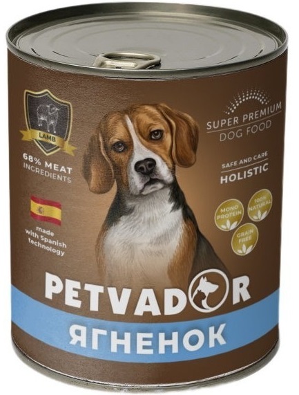 PETVADOR консервы для собак Ягненок