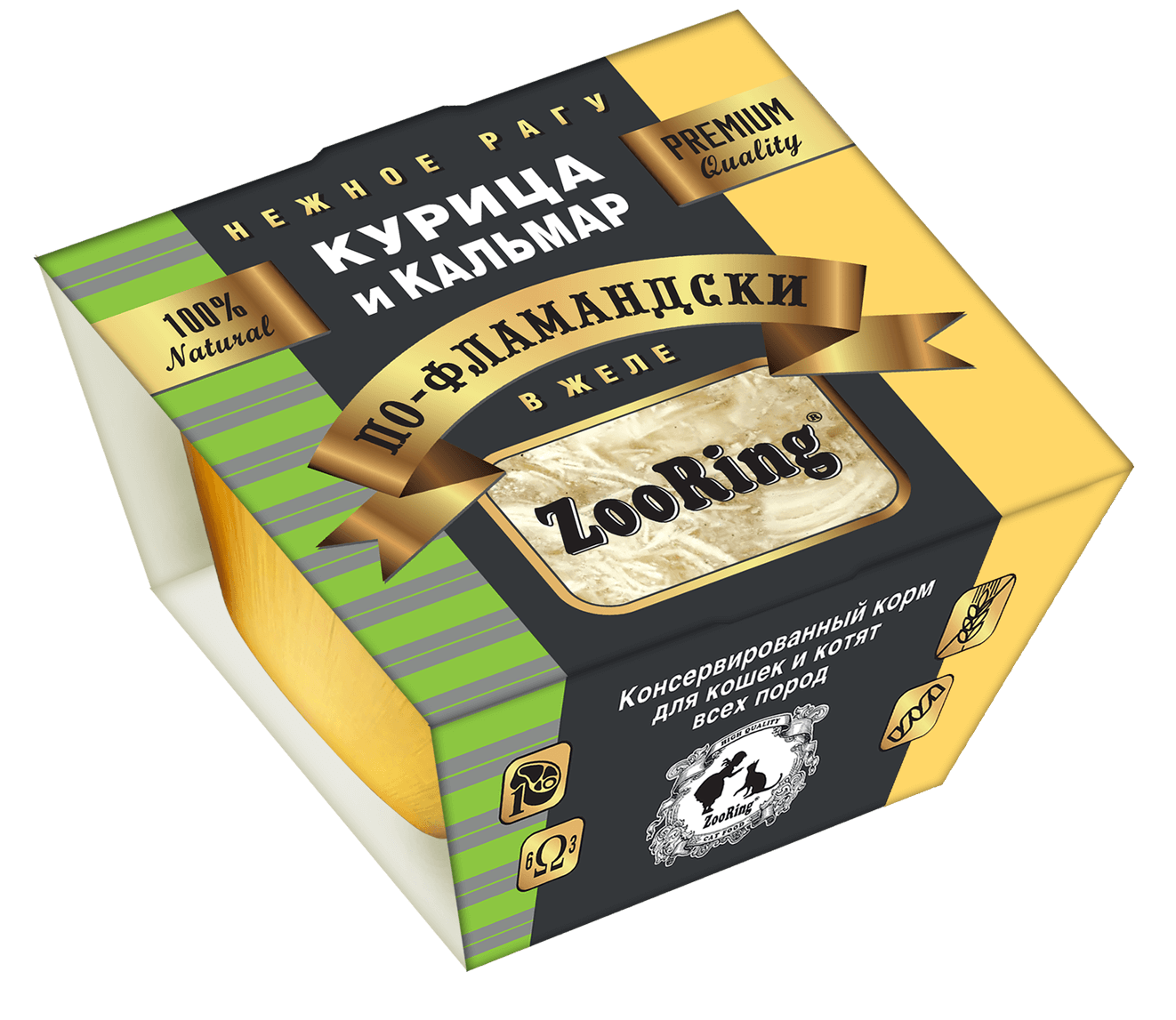 ZooRing. Рагу курица и кальмар в желе по-фламандски