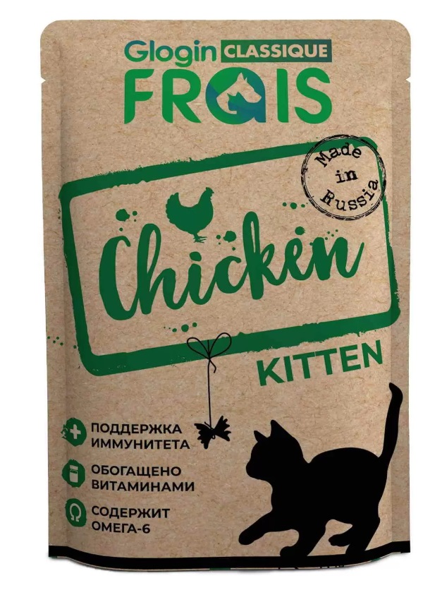 FRAIS CLASSIQUE влажный корм для котят с курицей в нежном соусе 85гр