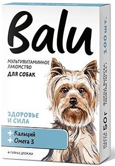 Балу.Мультивитаминное лакомство для собак с кальцием и Омега 3