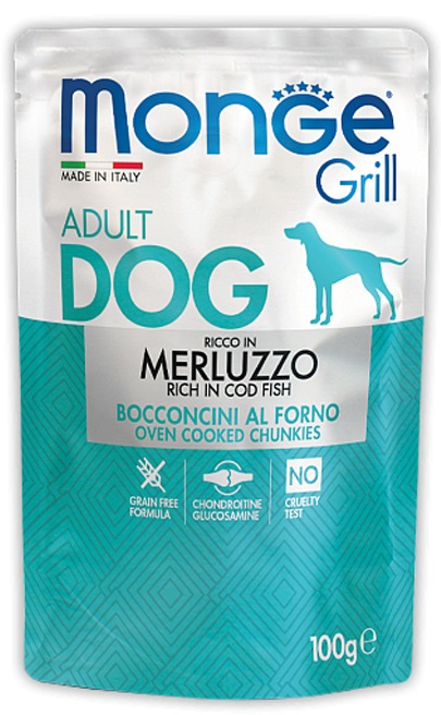 Monge Dog Grill Pouch паучи для собак треска
