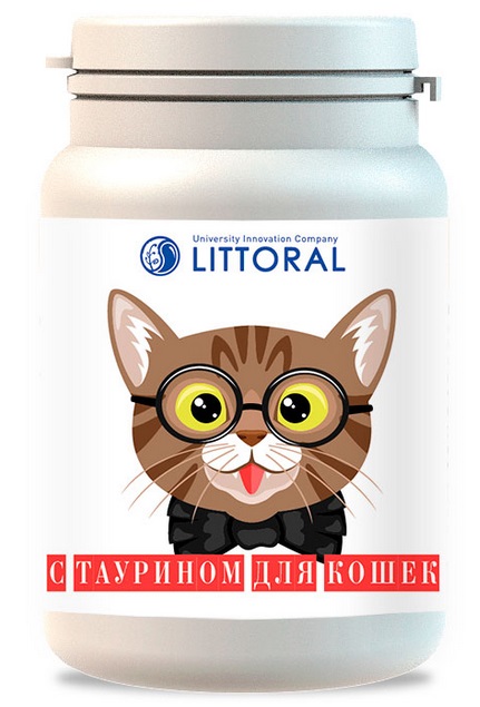 Littoral.Витаминное лакомство для кошек с таурином, 80 таб.