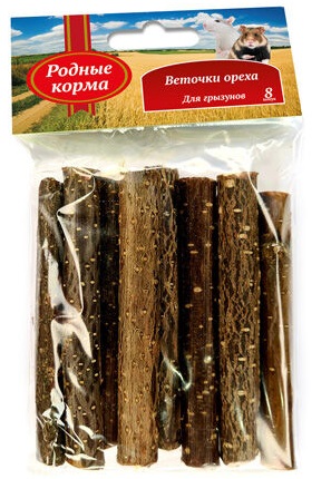РОДНЫЕ КОРМА. Веточки ореха для грызунов