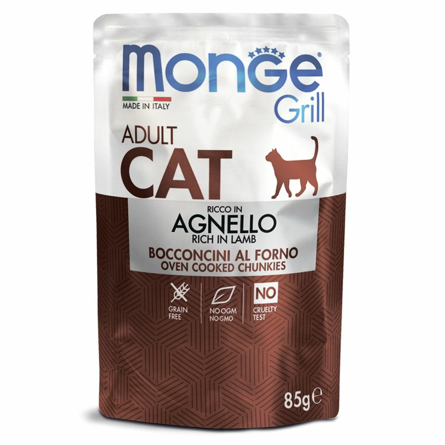 Monge Cat Grill Pouch паучи для взрослых кошек новозеландский ягненок