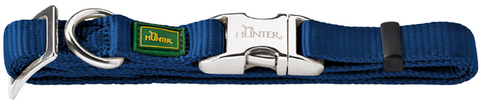 Hunter ошейник для собак ALU-Strong нейлон с металлической застежкой темно-синий