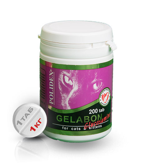 POLIDEX Gelabon with Glucosamine витамины для кошек
