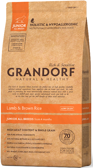 GRANDORF Lamb&Rice Junior ягнёнок с рисом для юниоров