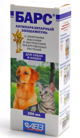 БАРС шампунь инсектоакарицидный для кошек, собак
