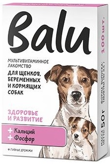 Балу.Мультивитаминное лакомство для щенков,беременных и кормящих собак с кальцием и фосфором