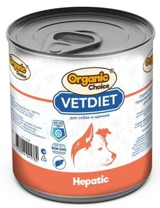 Organic Choice VET Hepatic для собак профилактика болезней печени, 340гр