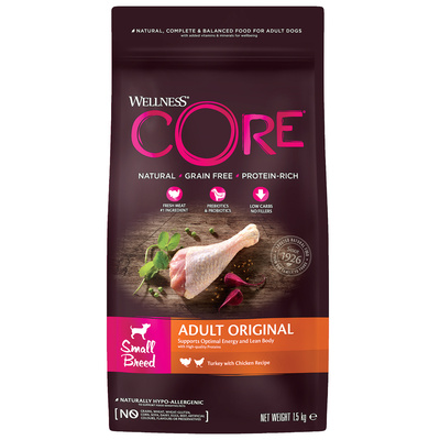 CORE Корм из индейки с курицей для взрослых собак мелких пород