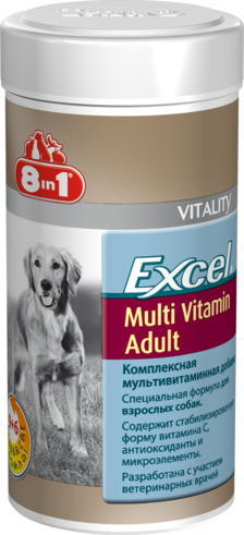 8 in 1 Эксель Мультивитамины для взрослых собак 250 мл. (70 таблеток)