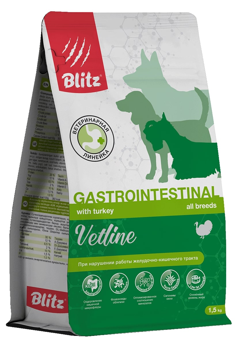 Blitz Dog Vetline Gastrointestinal сухой корм для собак