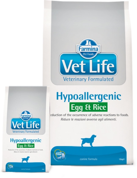 Farmina (Фармина) Vet Life Hypoallergenic, гипоаллергенное питание д/собак, яйцо с рисом
