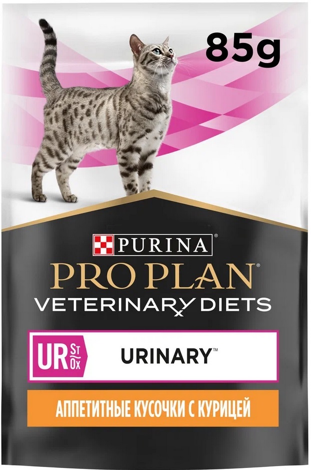 Желе для кошек при мочекаменной болезни Purina UR с курицей