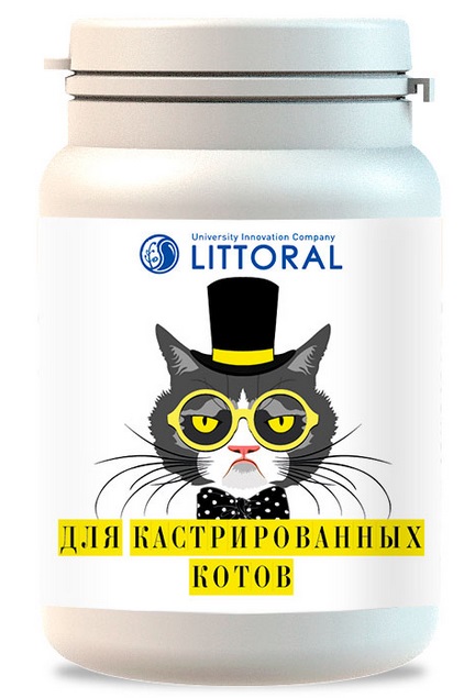 Littoral.Витаминное лакомство для кастрированных котов, 80 таб.