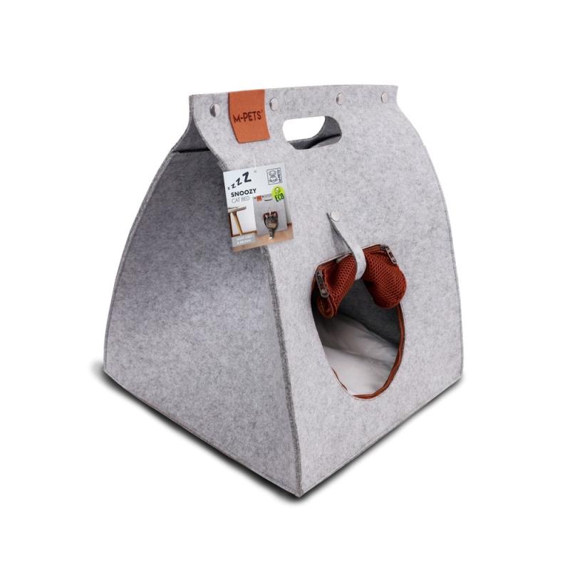 MPets.Лежанка-домик SNOOZY, войлок, 40*40*48см