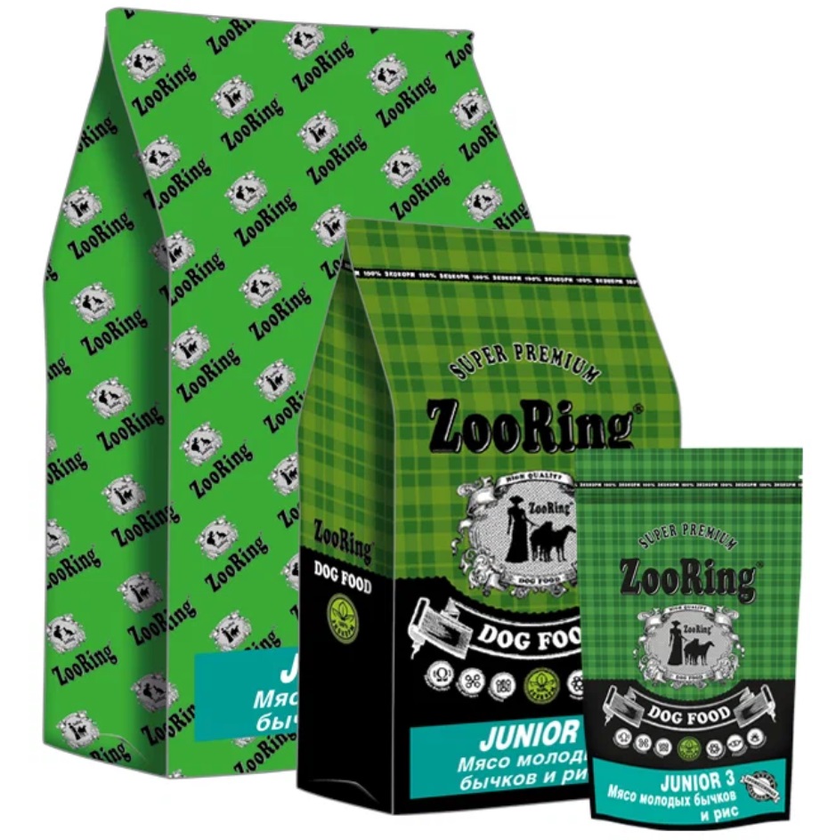 ZooRing. Junior 3. Для Юниоров. С мясом молодых бычков и рисом