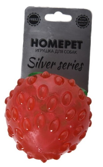 Homepet.Игрушка для собак охлаждающая, клубника 9х8х8см