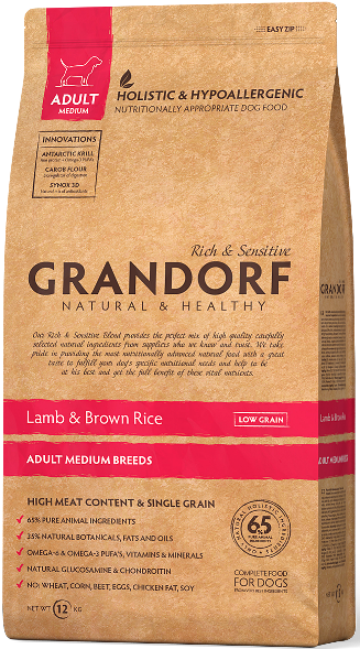 GRANDORF Lamb&Rice Medium ягнёнок с рисом для средних пород