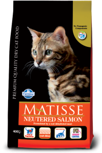 Farmina Matisse для стерилизованных кошек и кастрированных котов С ЛОСОСЕМ