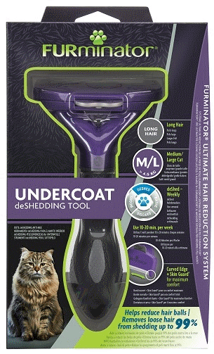 FURminator M/L для больших кошек с длинной шерстью