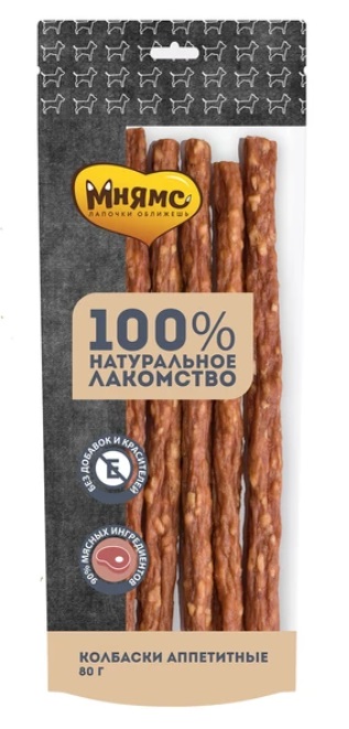 Лакомство Мнямс для собак Колбаски аппетитные