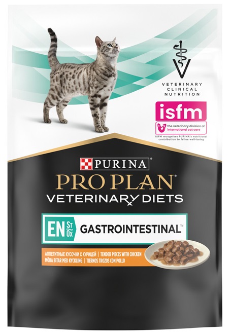 Кусочки в соусе для кошек при патологиях ЖКТ Purina EN с курицей