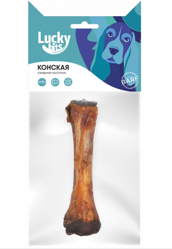 Lucky Bits. Лакомство для собак Конская кость, 300г