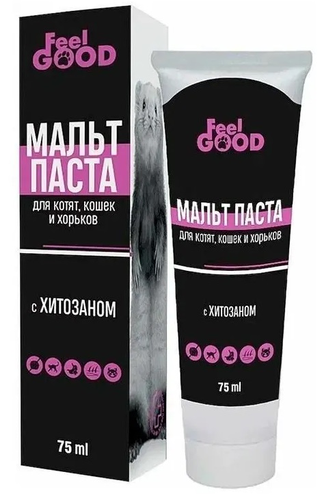 FeelGood. Мальт-паста с хитозаном для котоят,кошек и хорьков