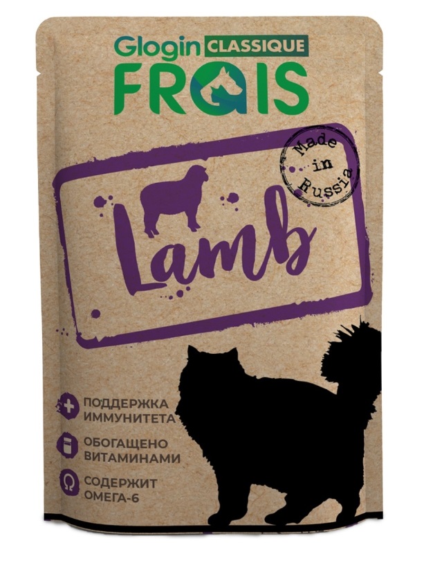 FRAIS CLASSIQUE влажный корм для кошек с ягненком в нежном соусе 85гр
