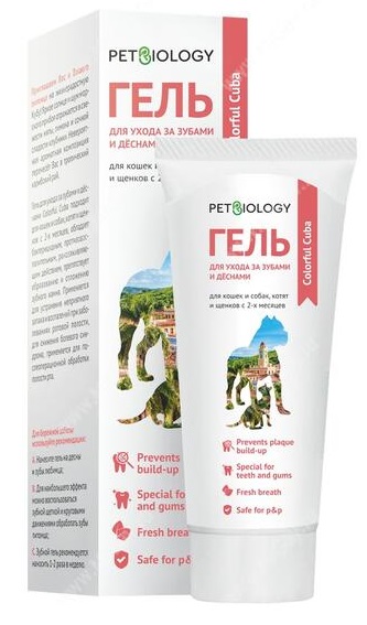 PETBIOLOGY Зубной гель для собак и кошек,Куба