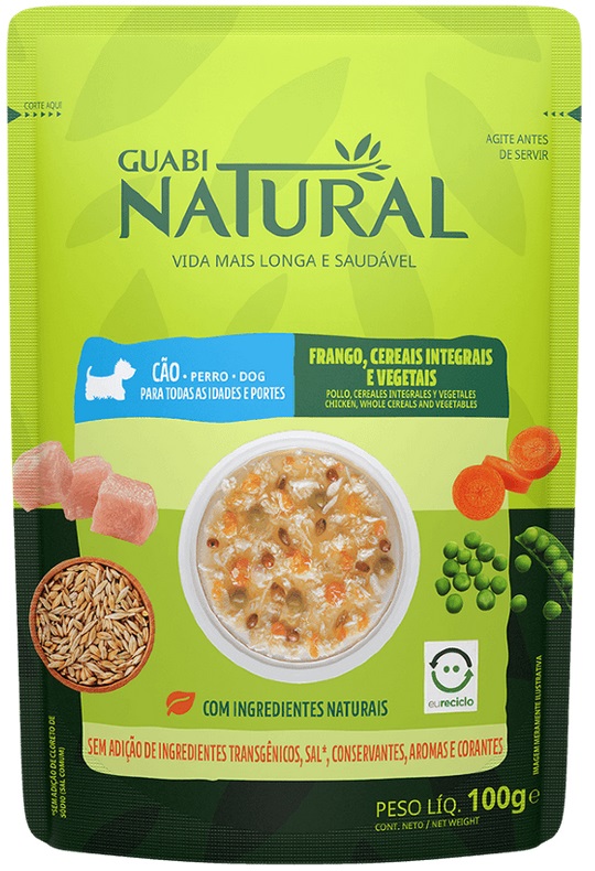 GUABI NATURAL Dog пауч для собак курица, цельнозерновые злаки и овощи