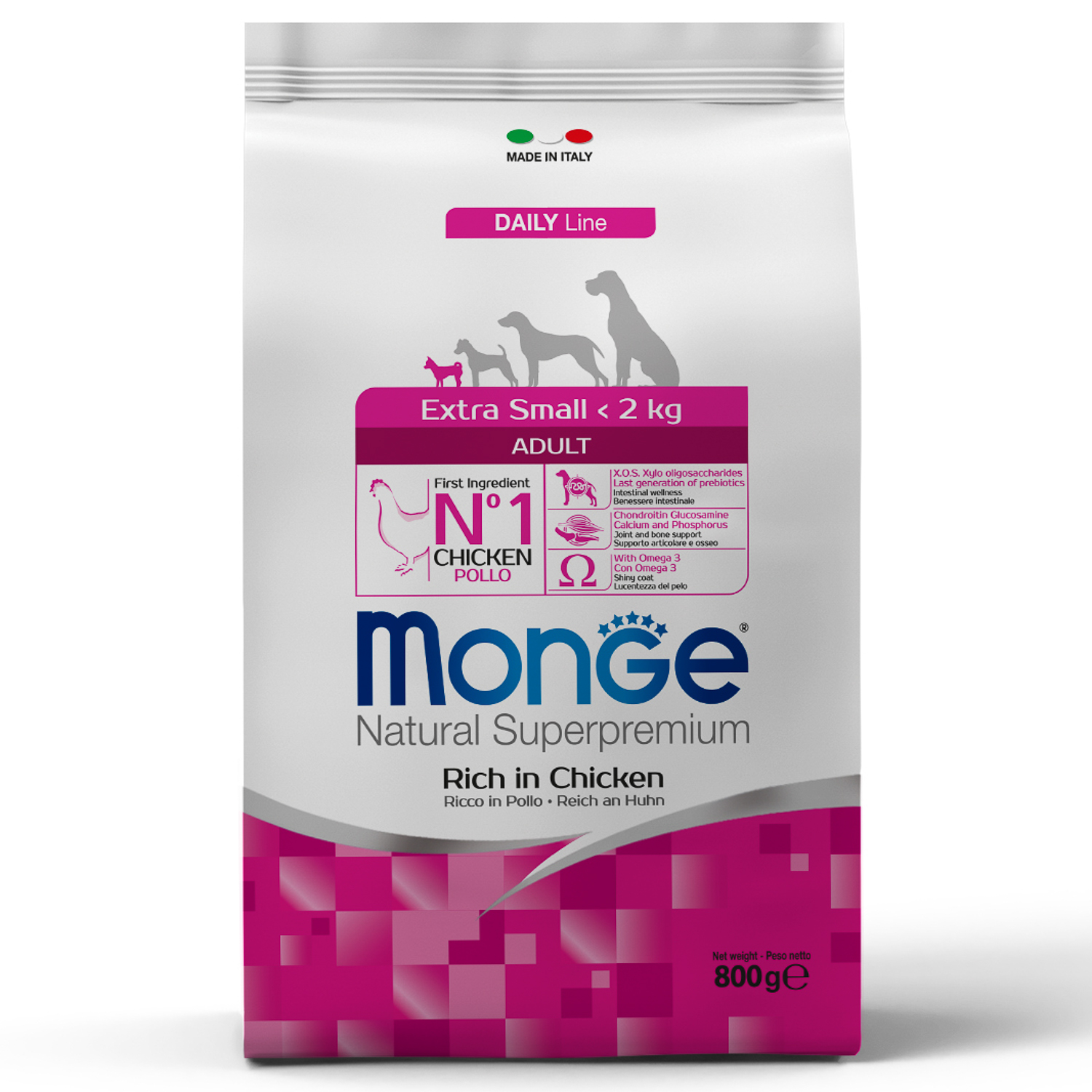 Monge Dog Speciality Extra Small корм для взрослых собак миниатюрных пород с курицей