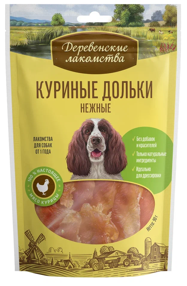 Деревенские лакомства. Куриные дольки нежные, 90 г