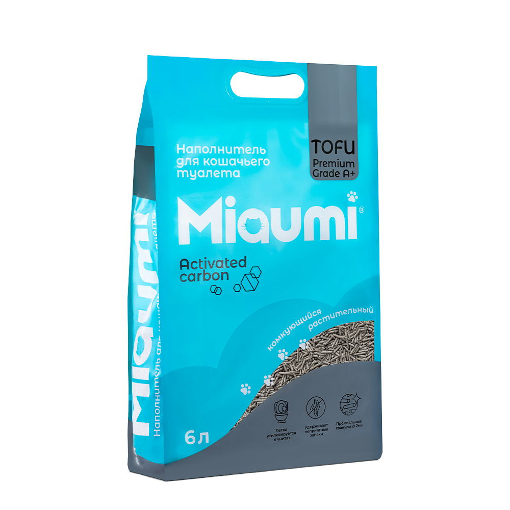 Miaumi TOFU Activated Carbon Unscented Тофу, с активированным углем