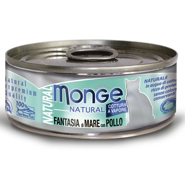 Monge Cat Natural консервы для кошек, с морепродуктами и курицей, 80г