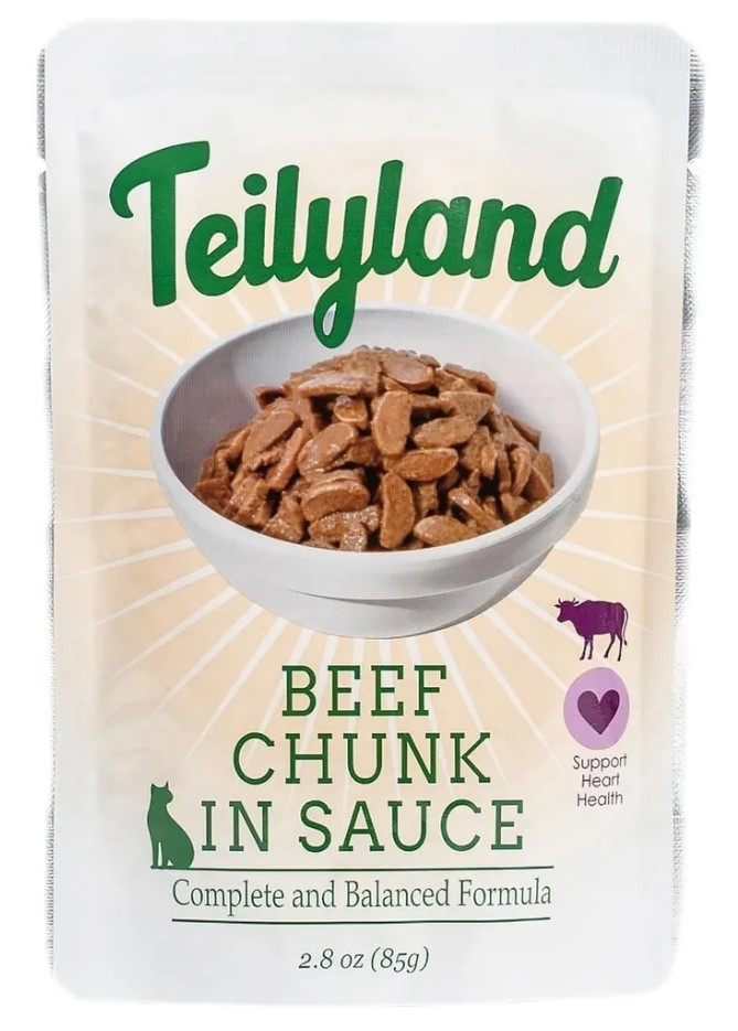 Teilyland консервированный полнорационный для кошек кусочки с говядиной