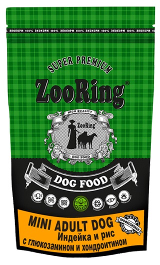 ZooRing. Mini Adult Dog. Для собак мини пород. С индейкой и рисом